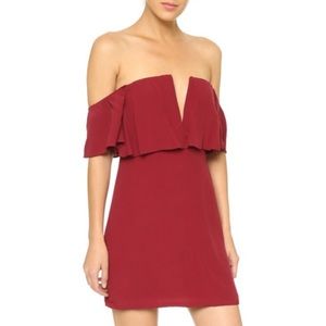 Lovers Friends Primrose Mini Dress In Wine
